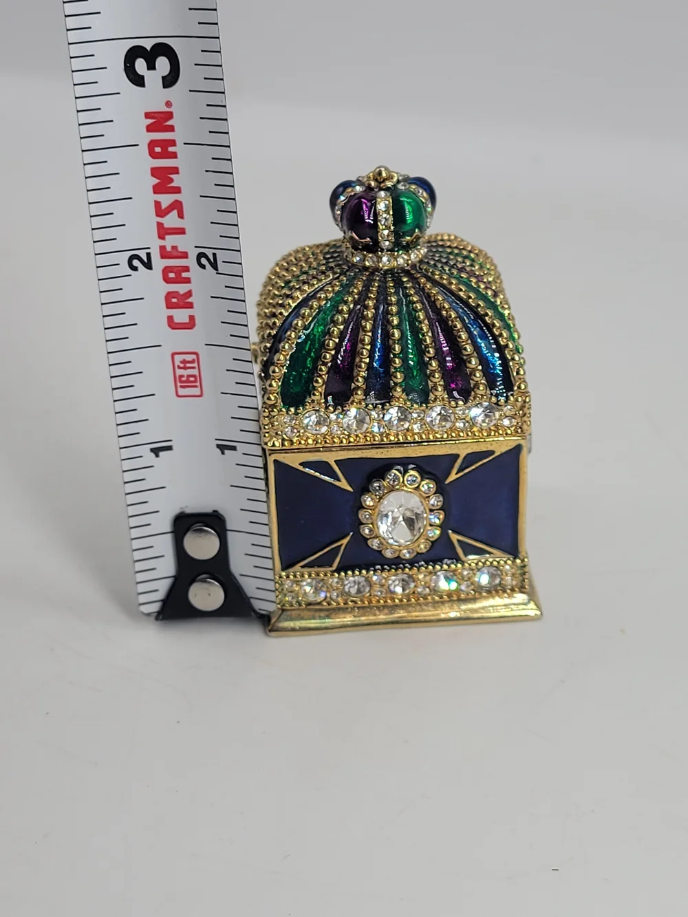 Miniature Enameled Trinket Box Coronation Carriage